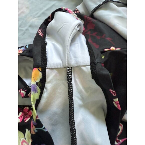 Cocopear Womens Black Floral One-Piece Swimsuit With Crossover Straps Size 3XL - Picture 13 of 14